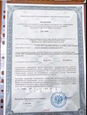 Shandong Luxi Veterinary Medicine Awarded Russian GMP Certificate